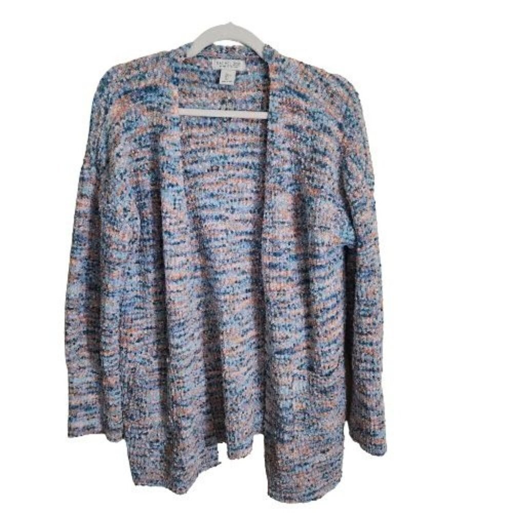 Rachel Zoe Pastel Popcorn Knit Cardigan Sweater Size L